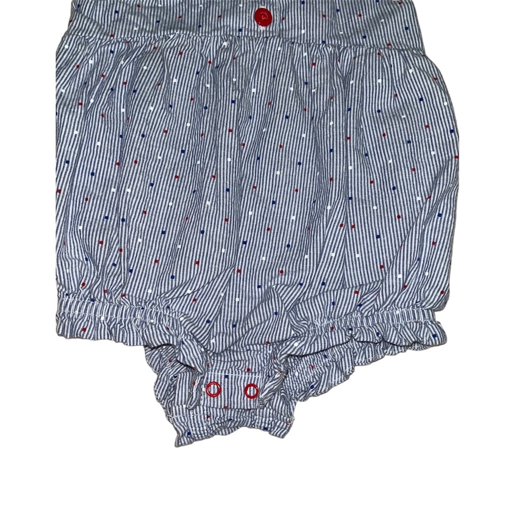 Cat & Jack • RED|WHITE|BLUE Striped & Polka Dot  Design Onesie - Picture 5 of 11